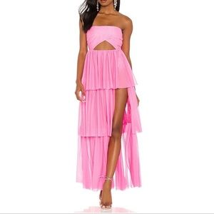For Love and Lemons x Revolve Tiered Ruffle gown